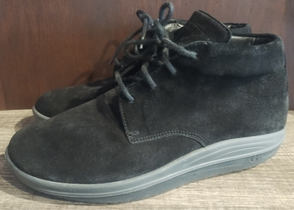 Ganter Womens Gisa Black Suede Chukka Ankle Boots Size UK 5 US 7.5 EU 38 Comfort
